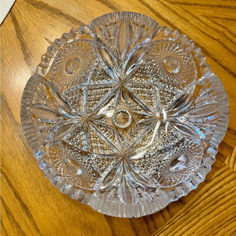 Vintage Mid-Century Imperial Cut Glass Serving Bowl/Candy Dish